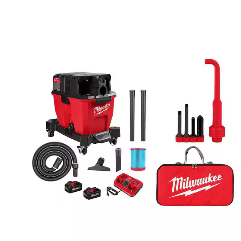 9 Gal. Cordless Wet/Dry Shop Vacuum Kit with Right Angle Tool and Bag Z104042