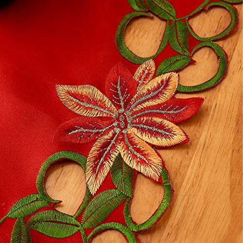 Embroidered Christmas Table Runner 15x87 Inch B1397