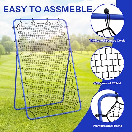 4×7FT Volleyball Rebounder Net with Carrying Bag S961730