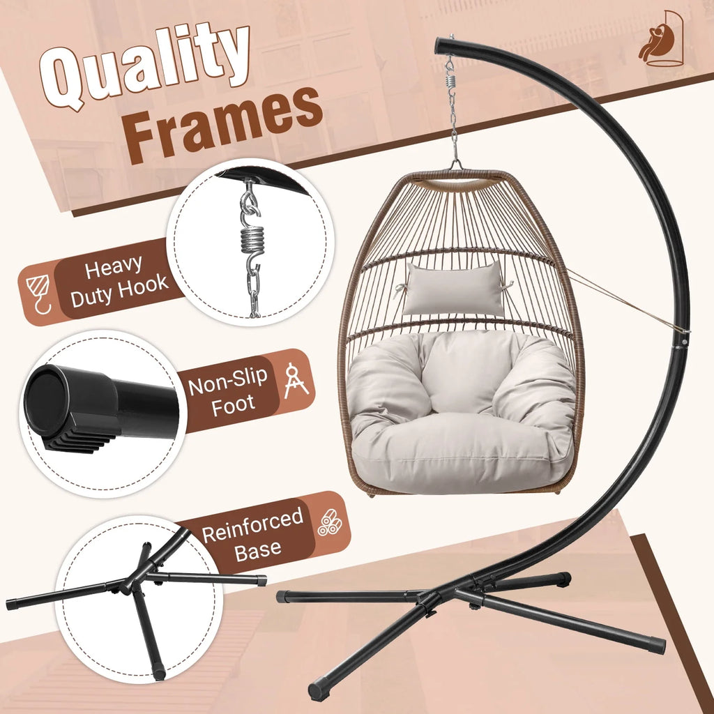 Wicker Hammock Chair with Stand M406