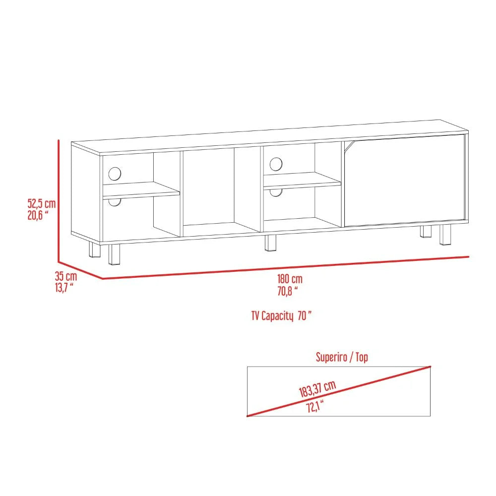70 in. Light Oak TV Stand A289047