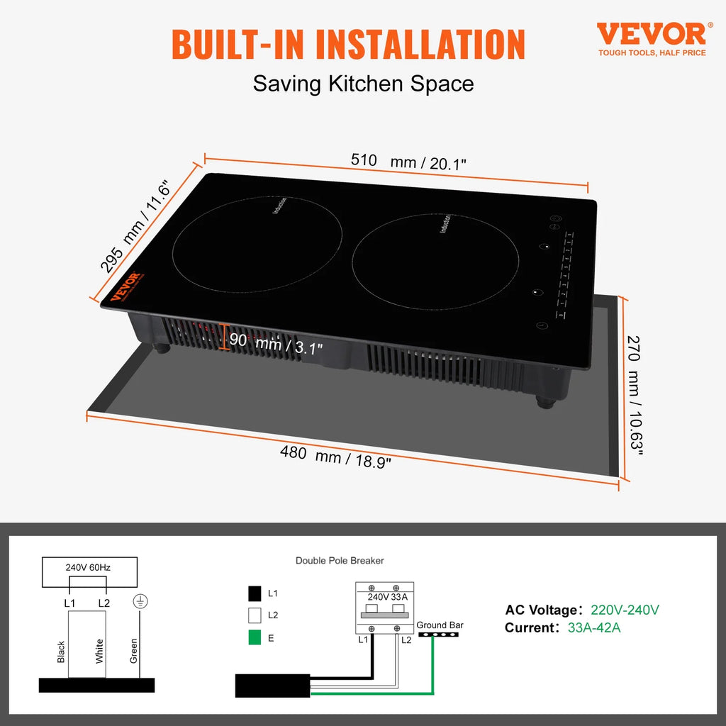 12 inch 2 Burners Electric Cooktop Z2476