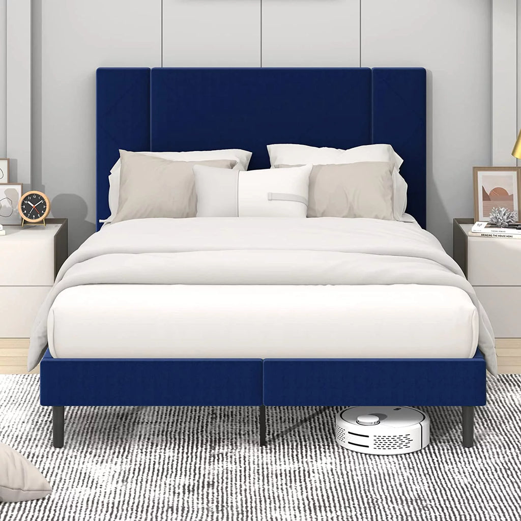 Queen Velvet Upholstered Bed Frame C1511