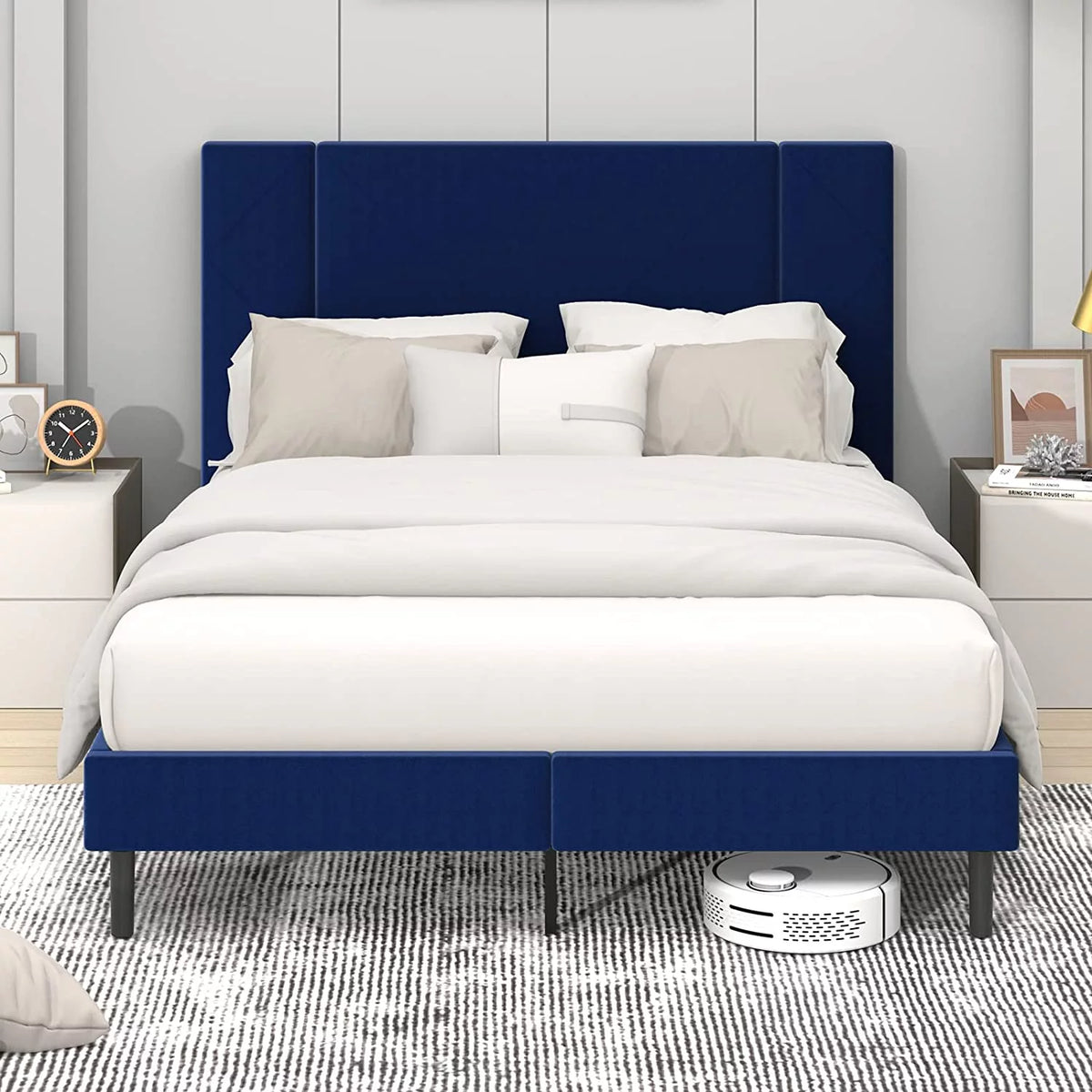 Queen Velvet Upholstered Bed Frame C1511