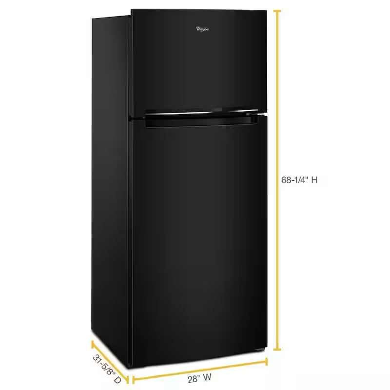 Black Top Freezer Refrigerator U194