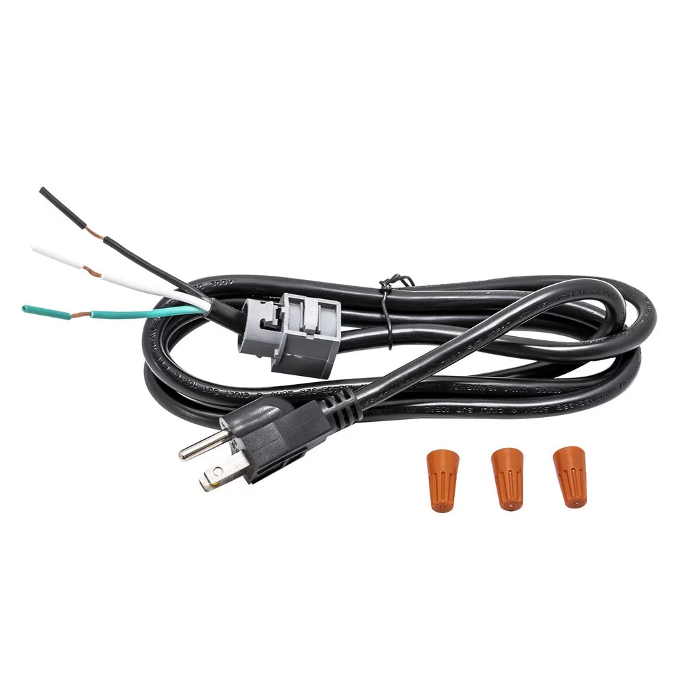 Universal 3-Prong 13 Amp Dishwasher Power Cord Kit, 5.3 Ft, Black G169454