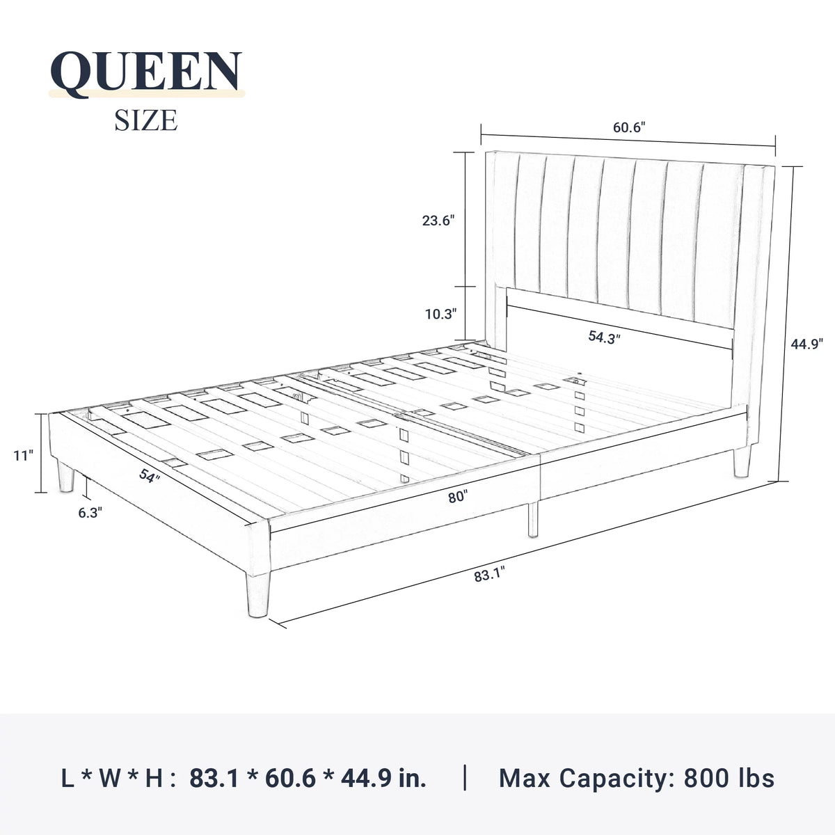 Queen Light Pink Velvet Upholstered Bed Frame Y739781