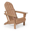 Latte Weatherwood Poly Adirondack Folding Chair W506963