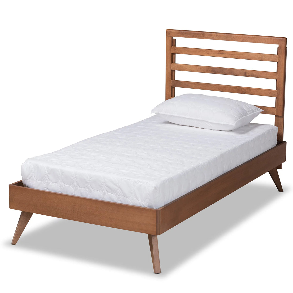 Twin Ash Walnut Platform Bed S60615