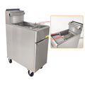 40 lbs Commercial Natural Gas Deep Fryer 90,000 BTU Dual Tanks T3173