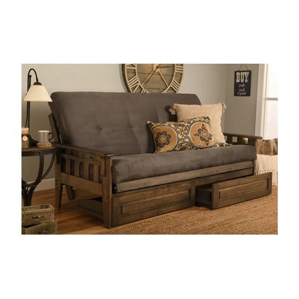 Wood Futon Frame with Storage C141