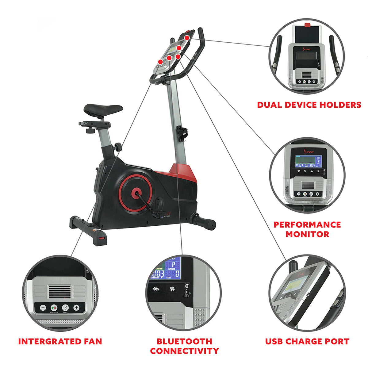 Stationary Upright Bike with Electro-Magnetic Resistance M16574