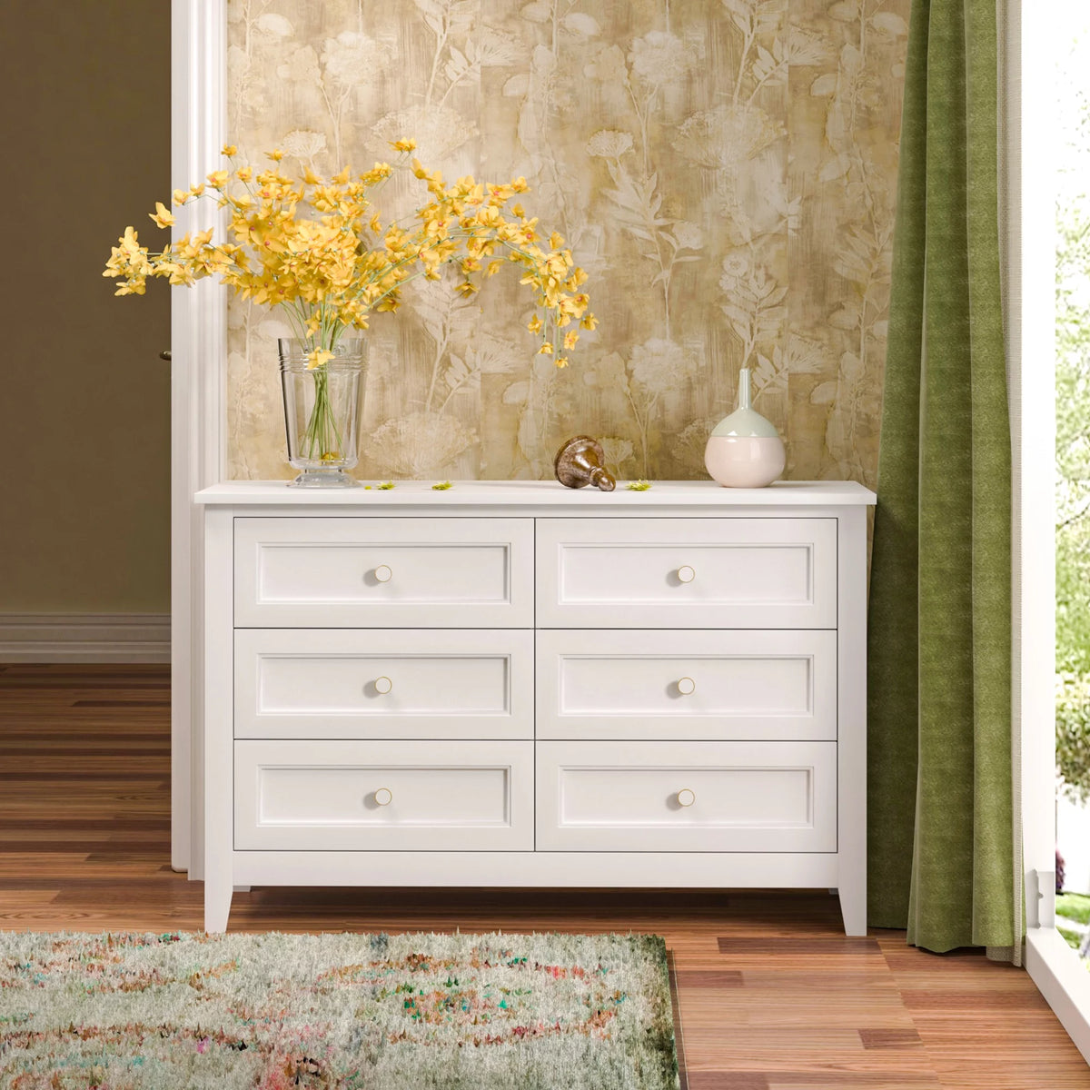 6 Drawer Solid Wood Dresser J14803