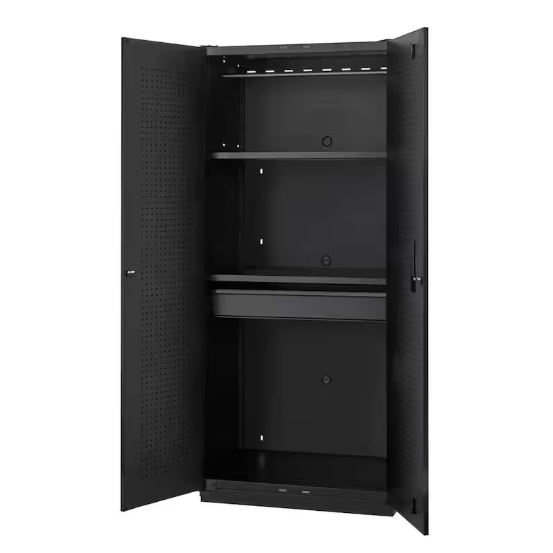 Heavy Duty 20-Gauge Steel Freestanding Garage Cabinet in Black M444814