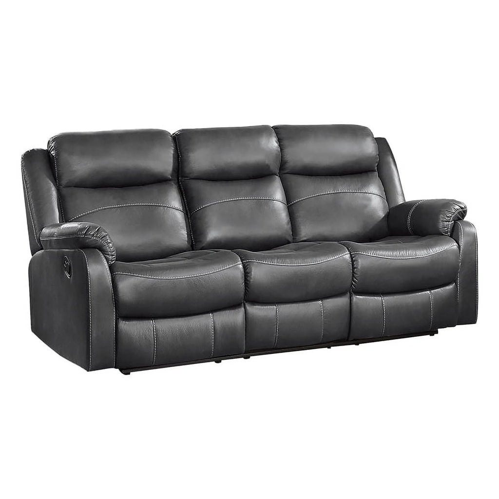 Dark Gray Microfiber 2-Piece Reclining Sofa Set O7520