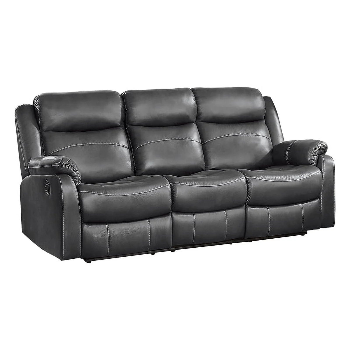 Dark Gray Microfiber 2-Piece Reclining Sofa Set O7520