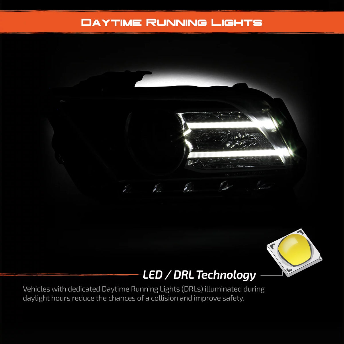 Black Projector Headlights Pair P692