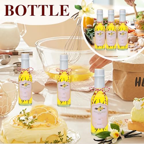 5 oz Clear Glass Woozy Bottles with Caps, Case of 35 D4709