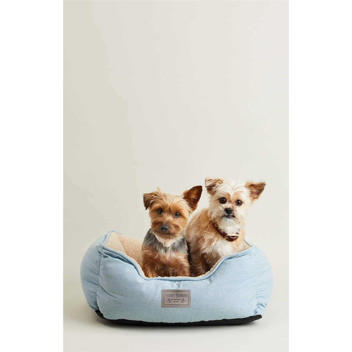 Blue Chambray Cozy Sherpa Pet Bed D31542