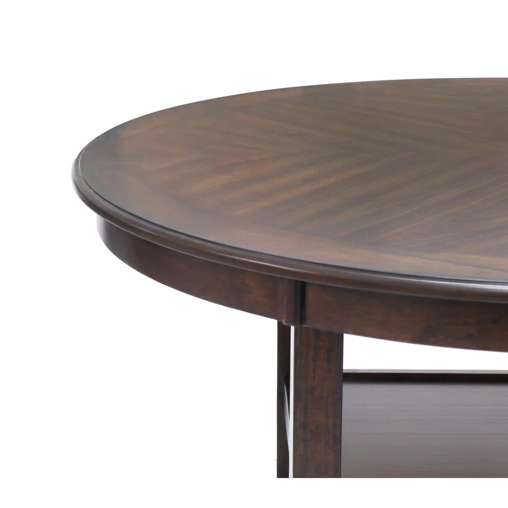 5-Piece Transitional Wood Counter Set in Cherry F439