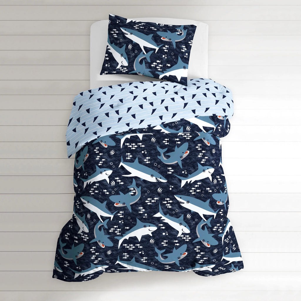 Navy Polyester Cotton Twin Comforter Set N3685