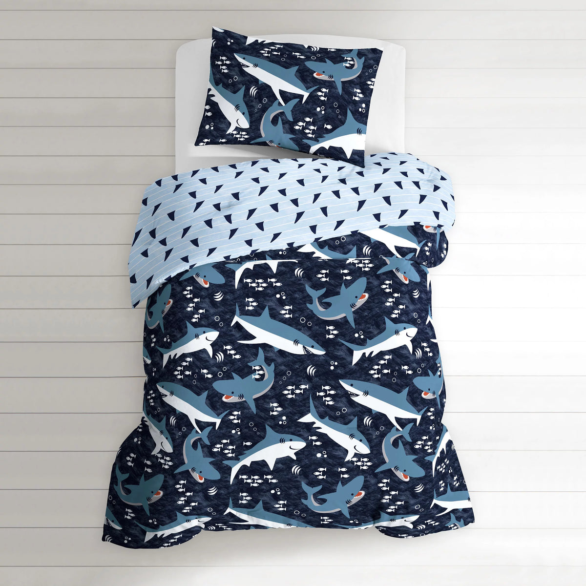Navy Polyester Cotton Twin Comforter Set N3685
