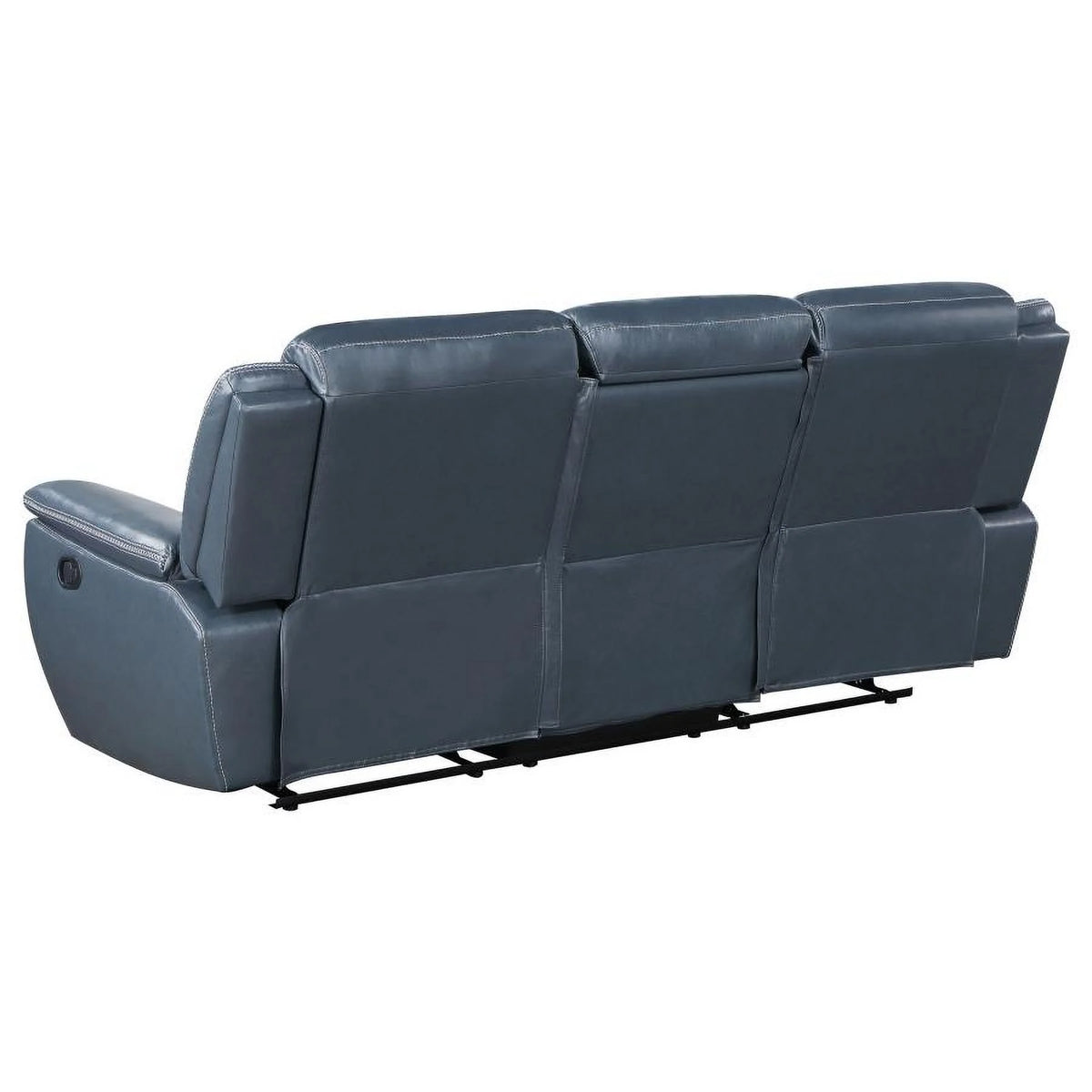 Blue Reclining Sofa with Drop Down Table P678625