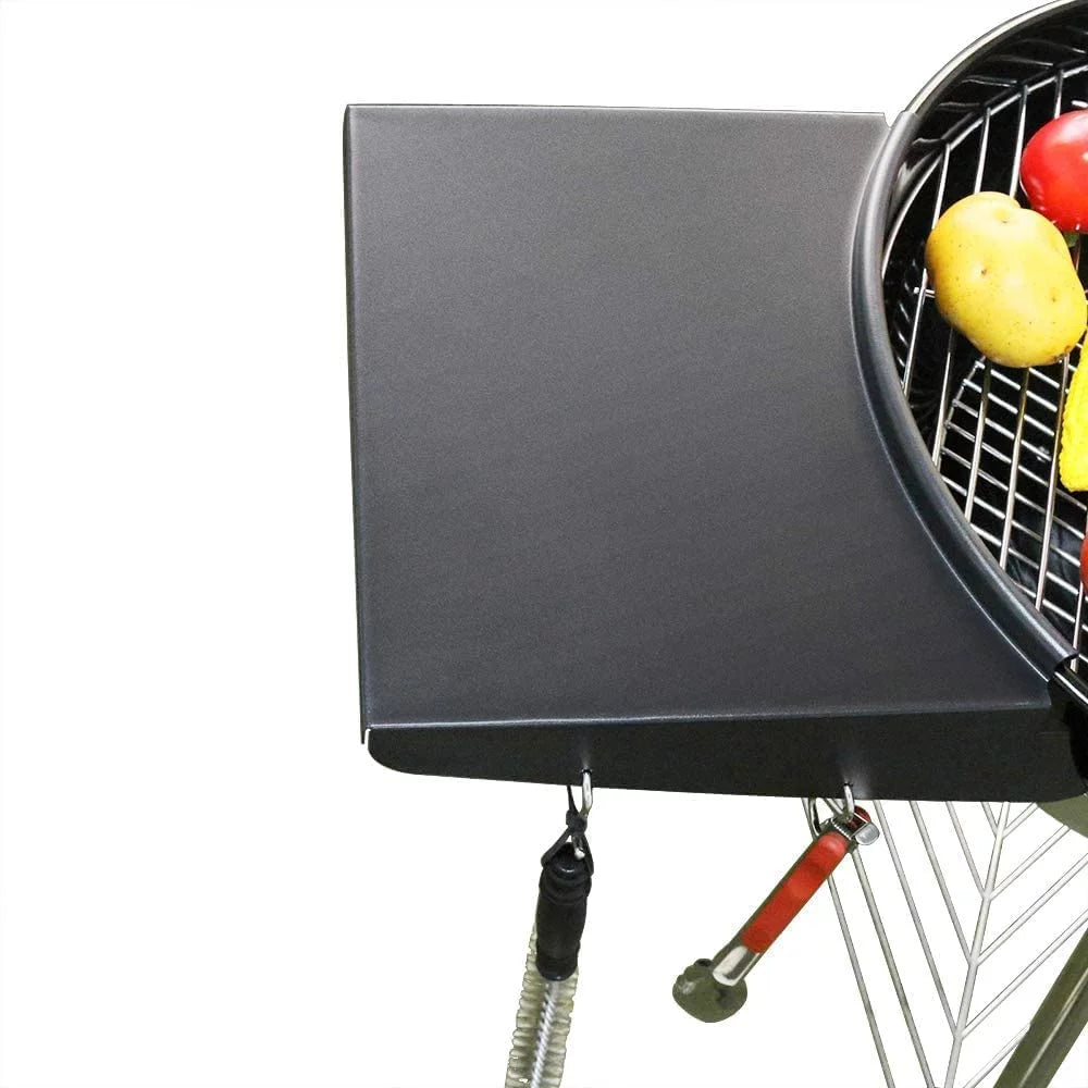 Black Powder Coated Steel Grill Table Shelf O112056