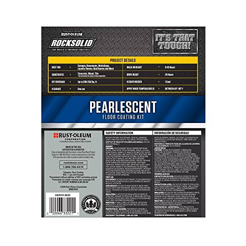 1 Car Garage Floor Coating Kit Pearl Black D684