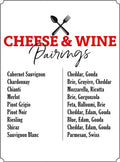 Laminated Poster 24x30 Cheese and Wine Chart V853
