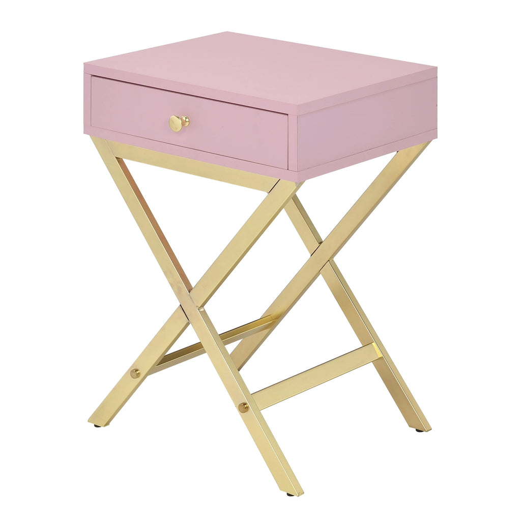 Pink & Gold Side Table U445