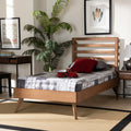 Twin Ash Walnut Platform Bed S60615
