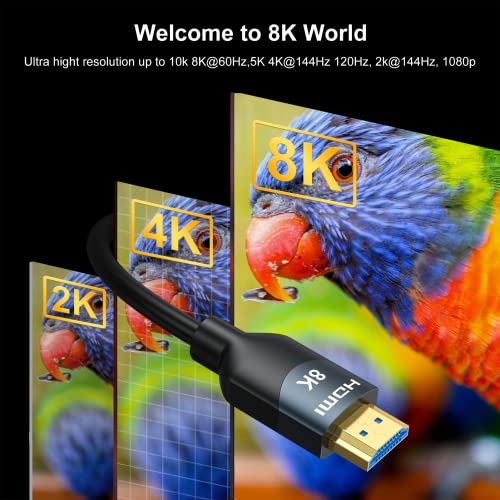 8K HDMI 2.1 Cables 6FT 5-Pack High Speed 165/180/240Hz V791064