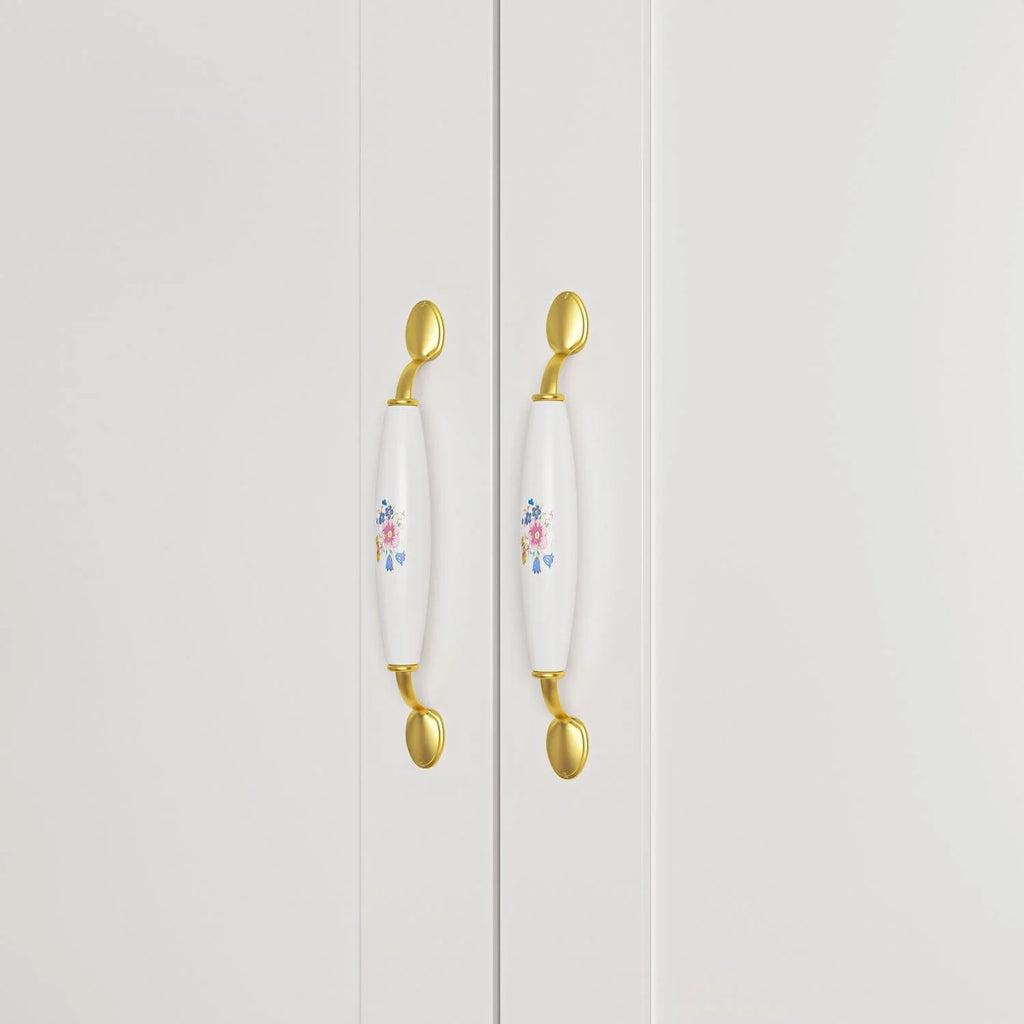 White 3 Door Wardrobe Closet with Shelves K106789