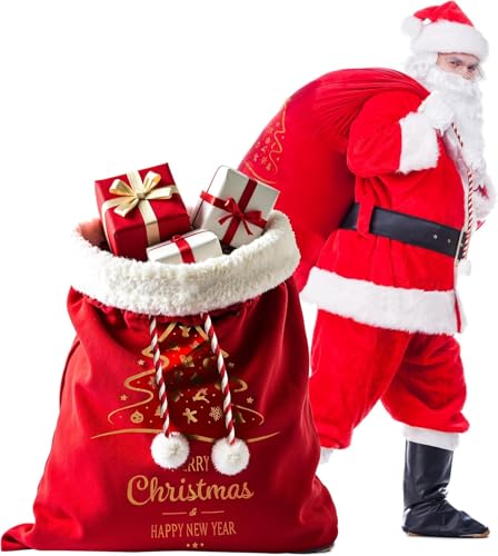 Red Velvet 40x27 Inch 2Pack Christmas Gift Storage Bag C67284