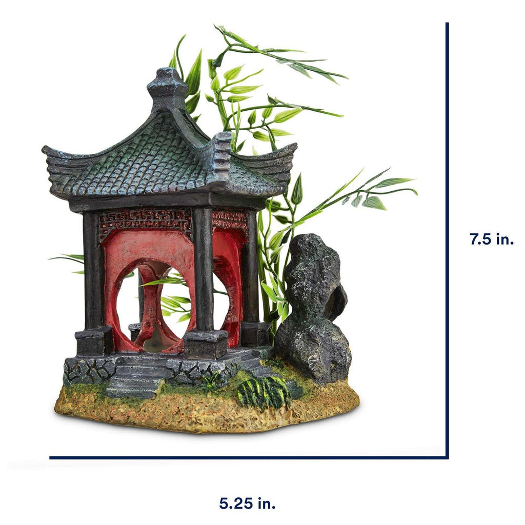 Asian Gazebo with Bamboo Ornament D388