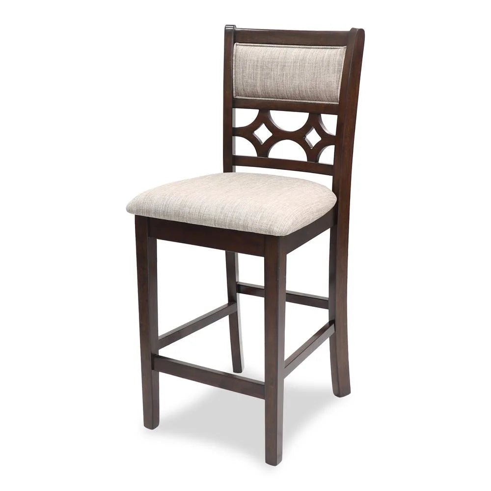 5-Piece Transitional Wood Counter Set in Cherry F439
