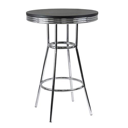 Black Pub Table with Metal Legs N112505