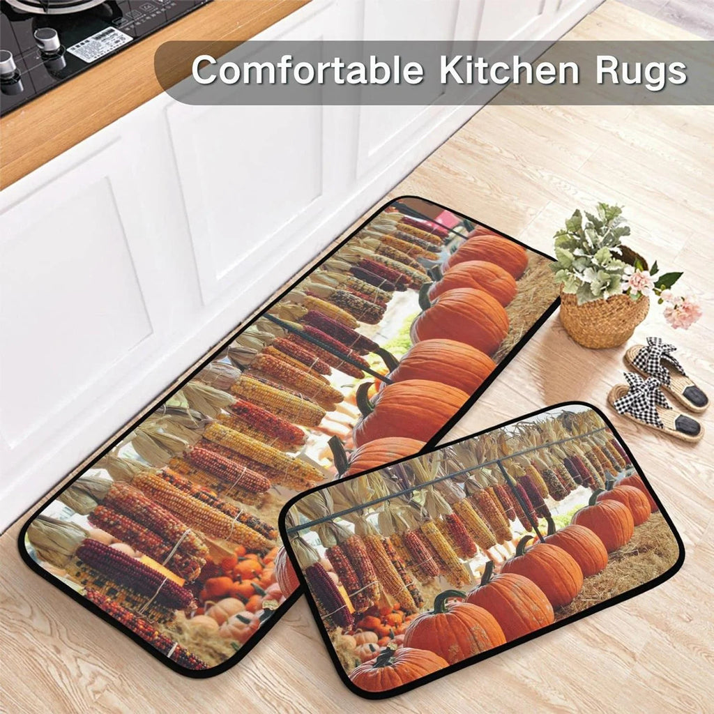 Kitchen Rugs Set of 2 Washable Floor Runner Area Rug F723