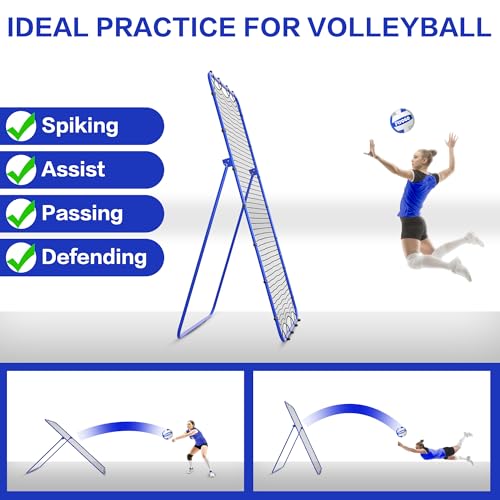 4×7FT Volleyball Rebounder Net with Carrying Bag S961730
