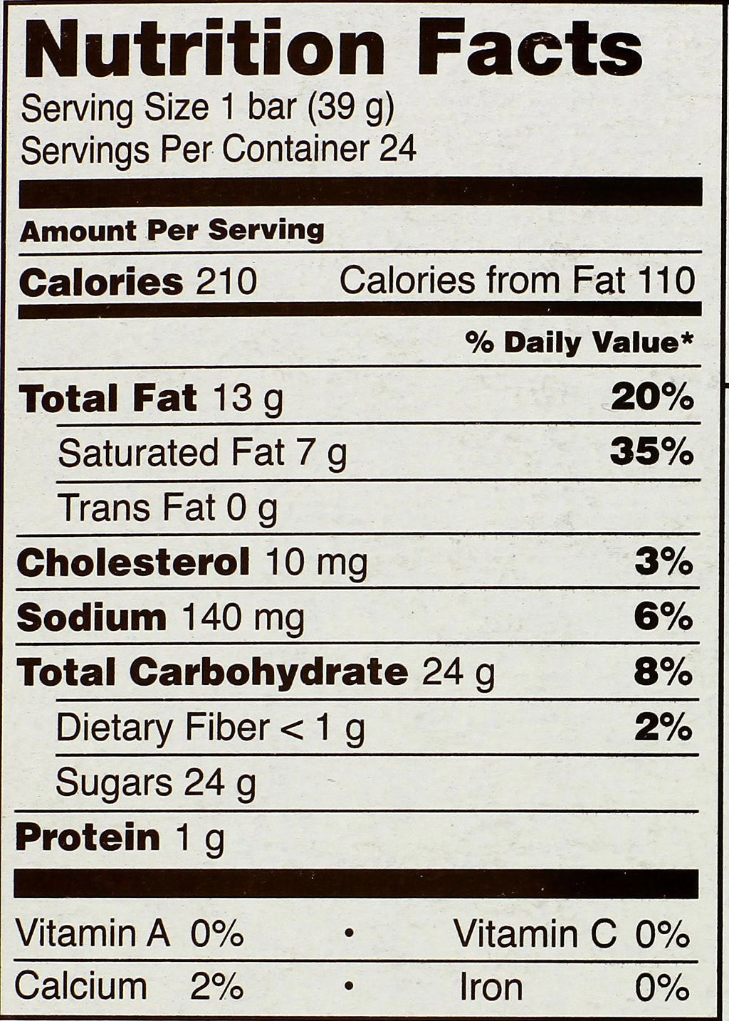 Toffee Bar 1.4-Ounce Bars S389