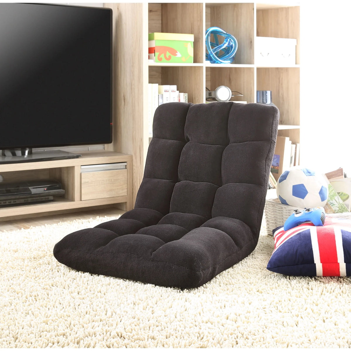Black Microplush Recliner Chair J35930