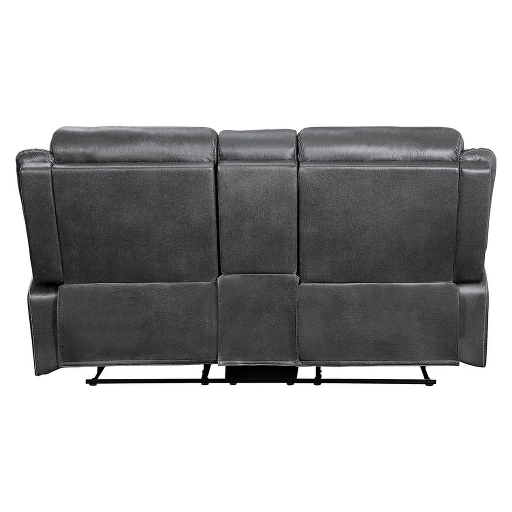 Dark Gray Microfiber 2-Piece Reclining Sofa Set O7520