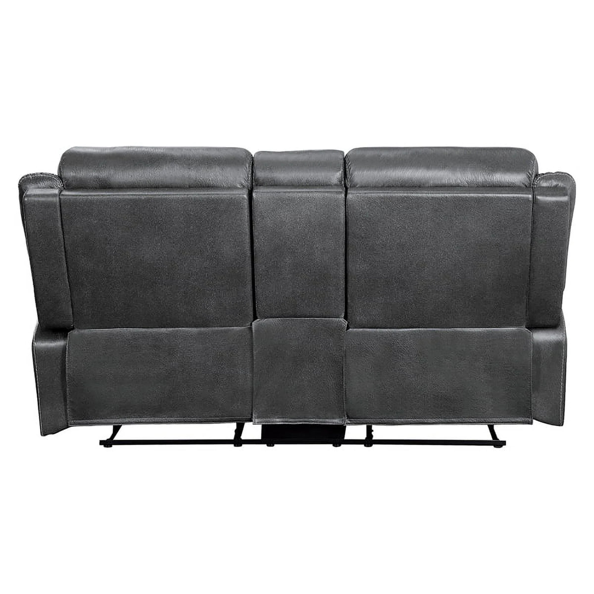 Dark Gray Microfiber 2-Piece Reclining Sofa Set O7520