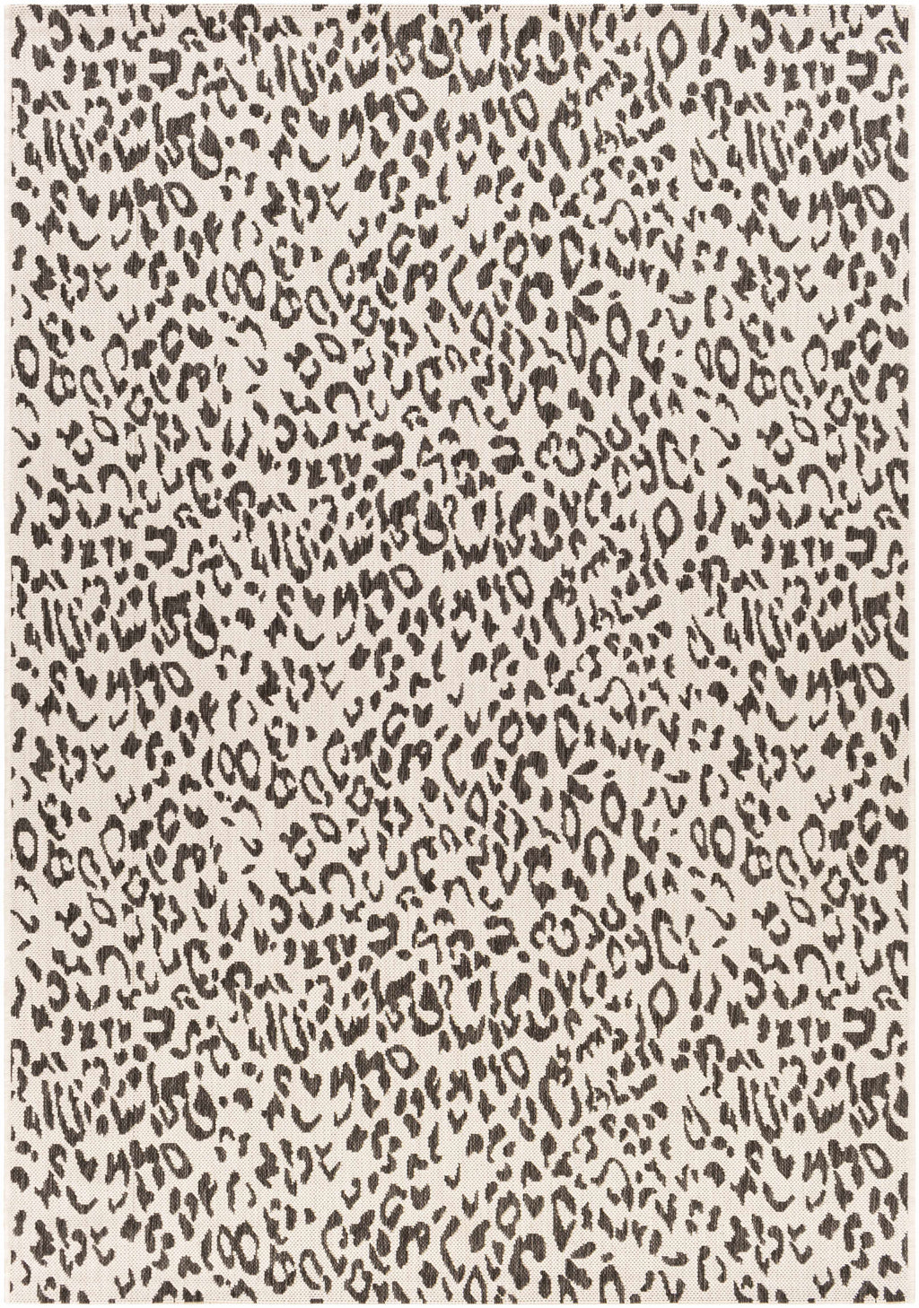 Animal Print Area Rug - Black, White - 7'10" x 10'2" S9470