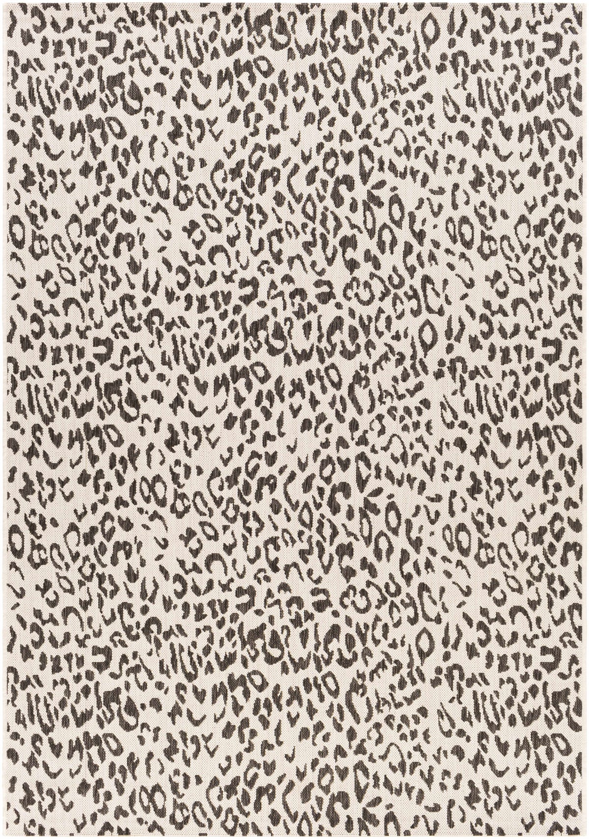 Animal Print Area Rug - Black, White - 7'10" x 10'2" S9470