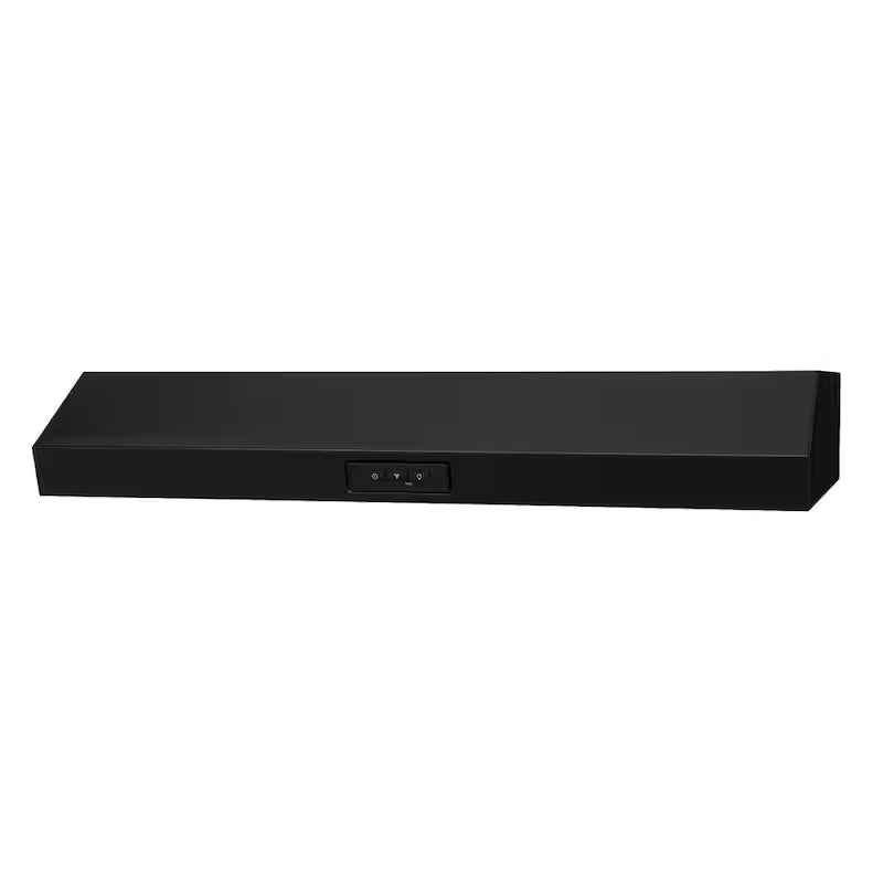 Black Convertible Undercabinet Range Hood with LED Lighting and Charcoal Filter R361