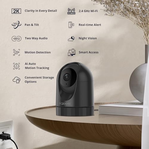 2K Pan/Tilt Indoor WiFi Security Camera I896858
