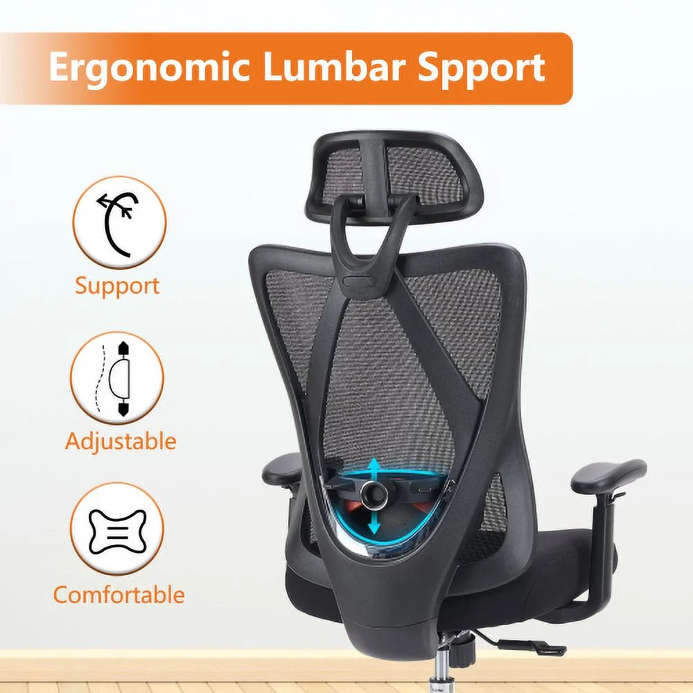 High Back Ergonomic Mesh Office Chair with Headrest and Waistrest G843060