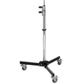 Folding Wheeled Base Stand Black/Chrome-plated C4440